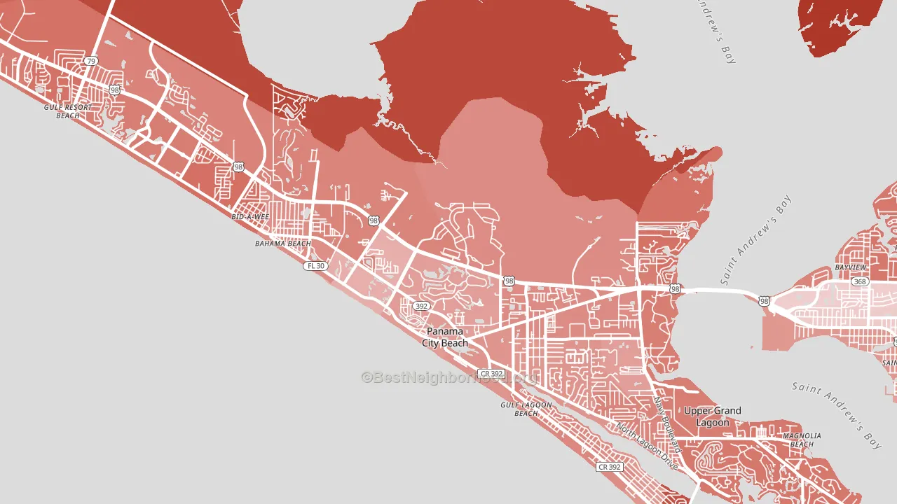 32407, FL block-group political-lean map