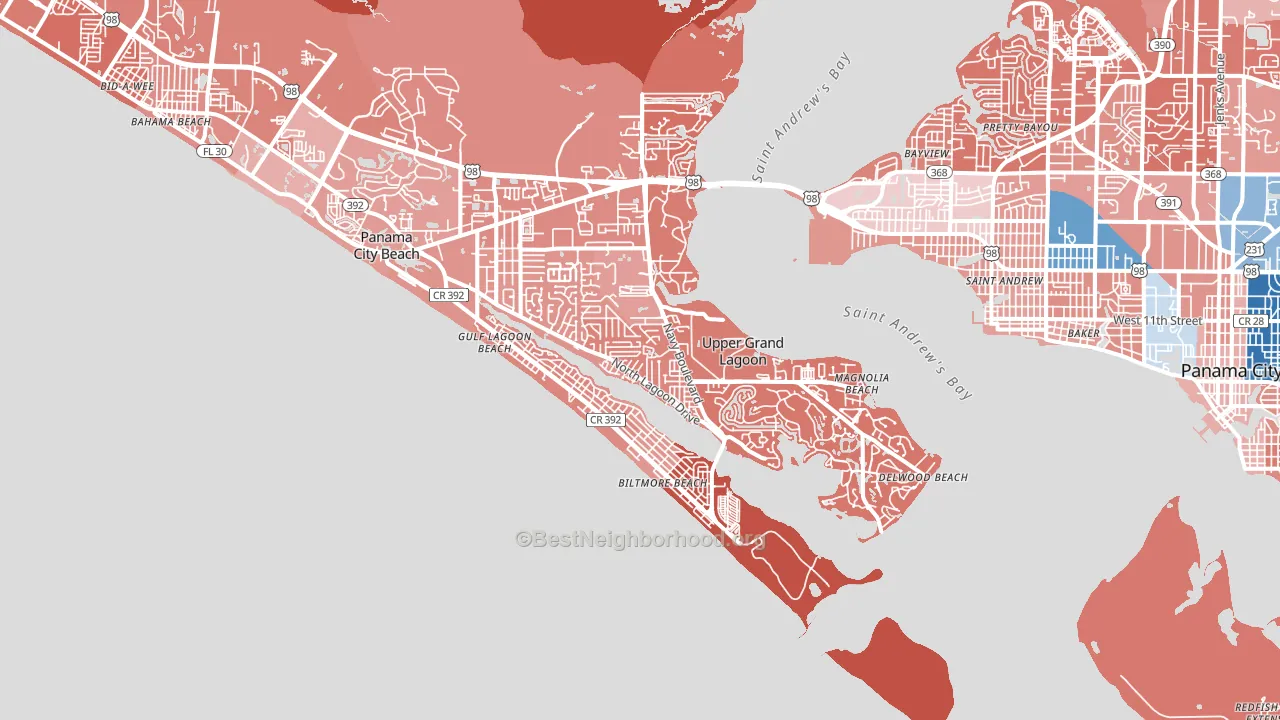 32408, FL block-group political-lean map