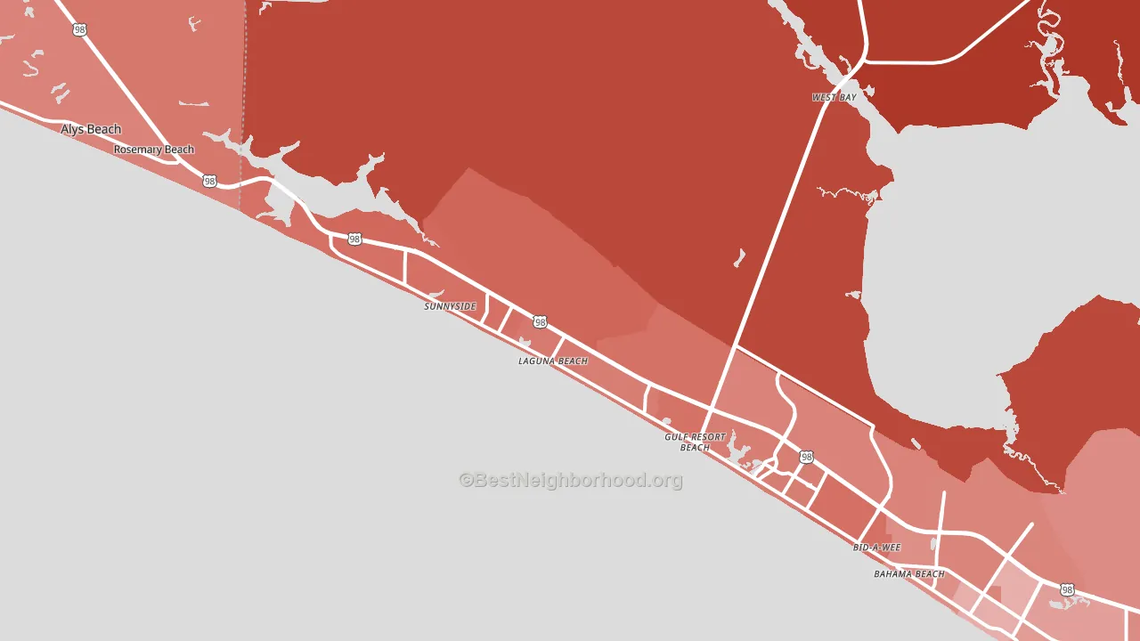 32413, FL block-group political-lean map