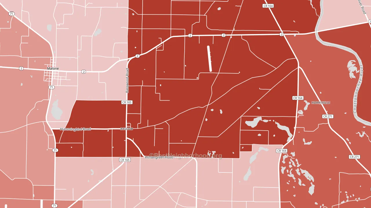 32423, FL block-group political-lean map