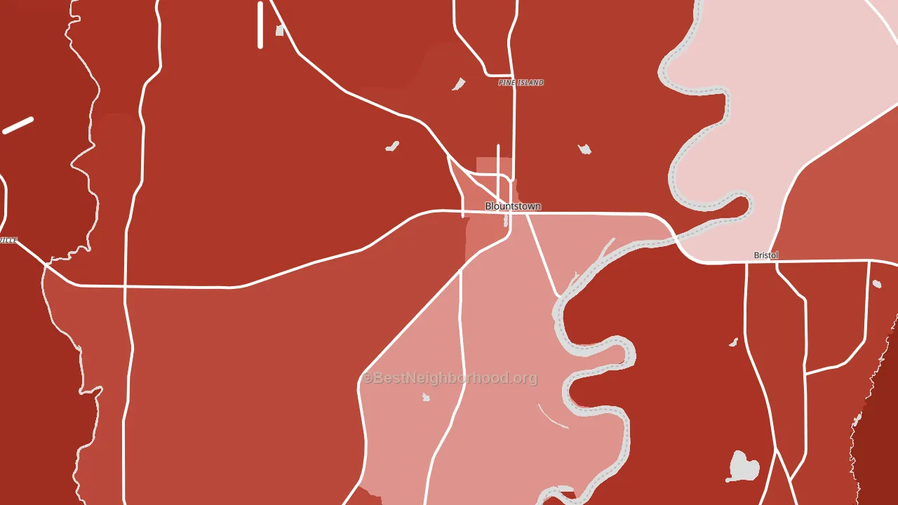 32424, FL block-group political-lean map