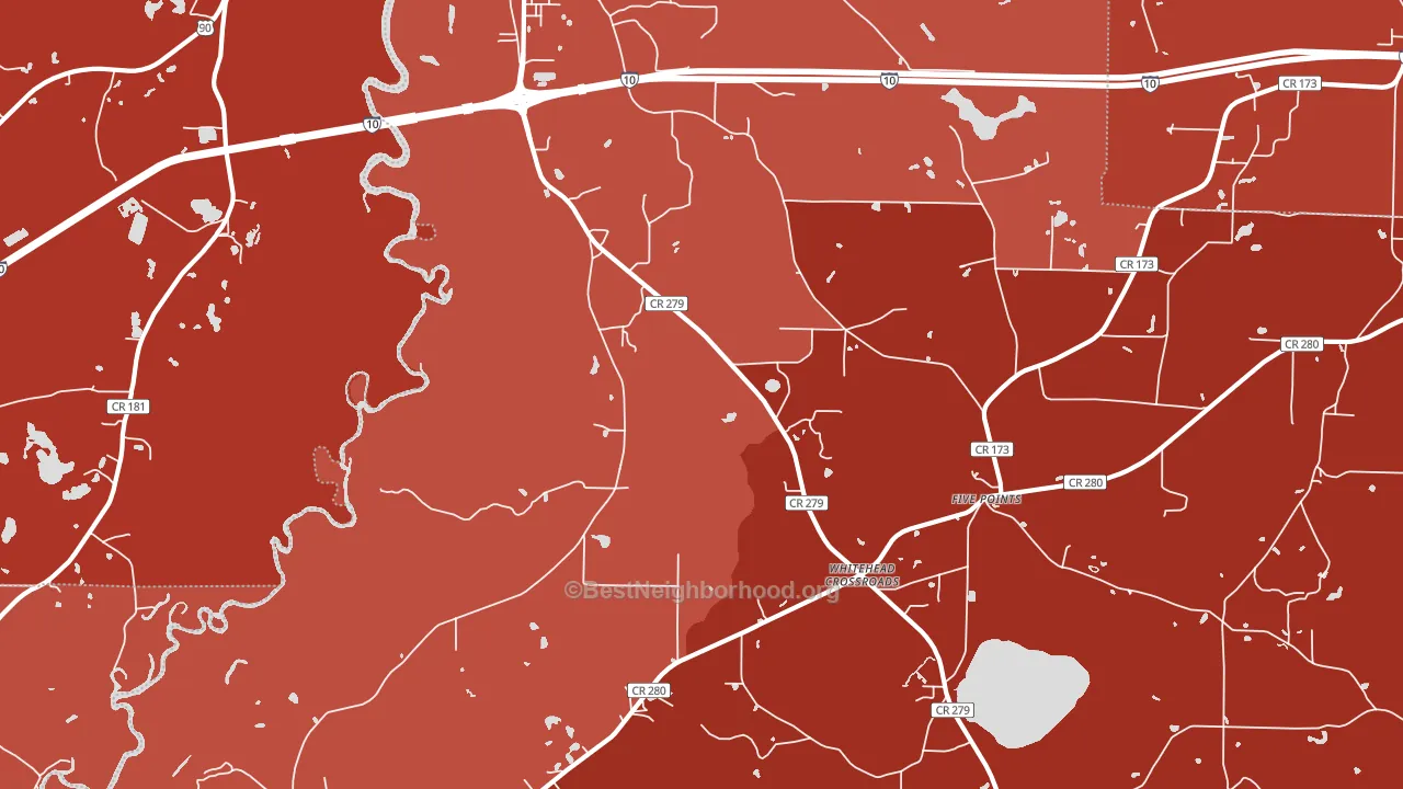32427, FL block-group political-lean map