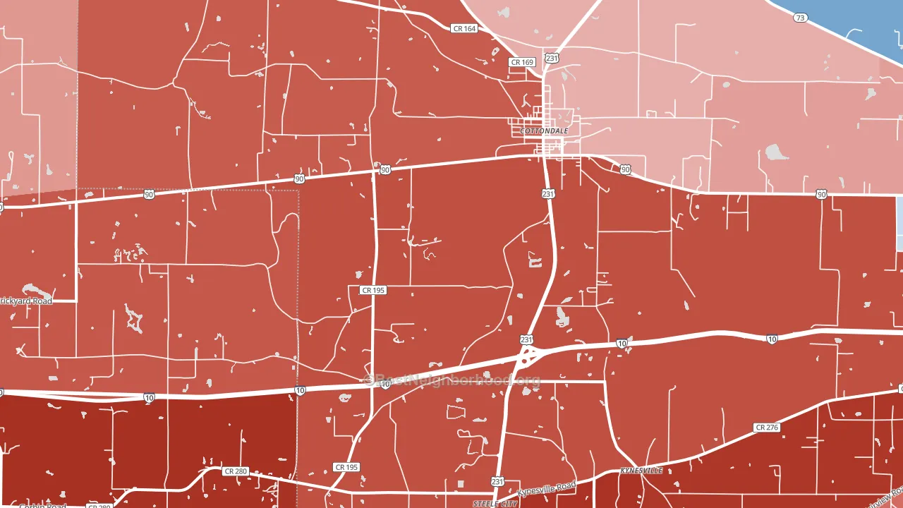 32431, FL block-group political-lean map