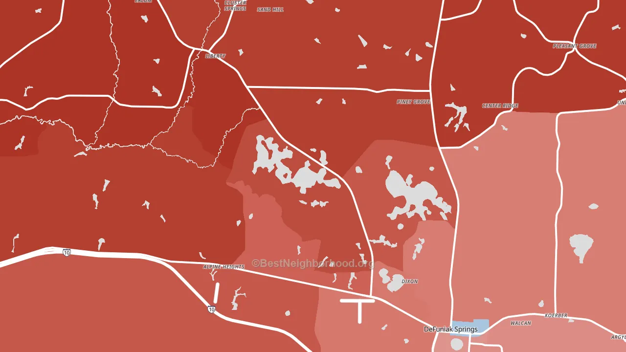 32433, FL block-group political-lean map