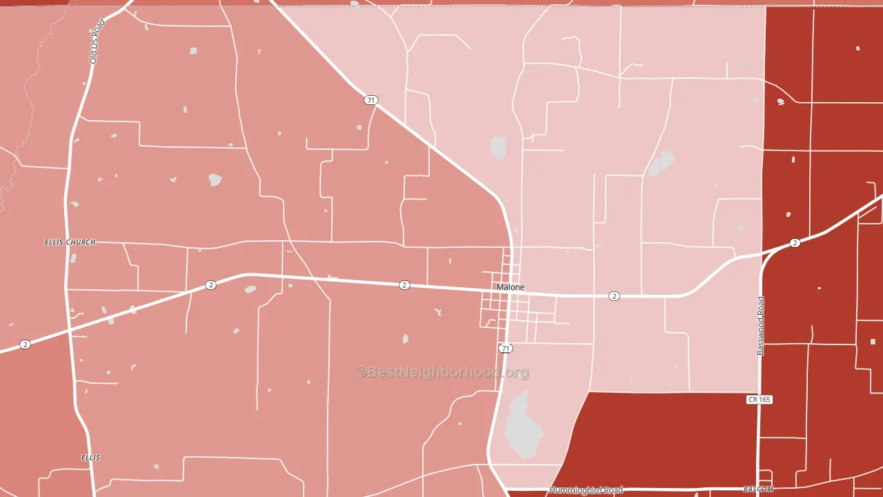 32445, FL block-group political-lean map