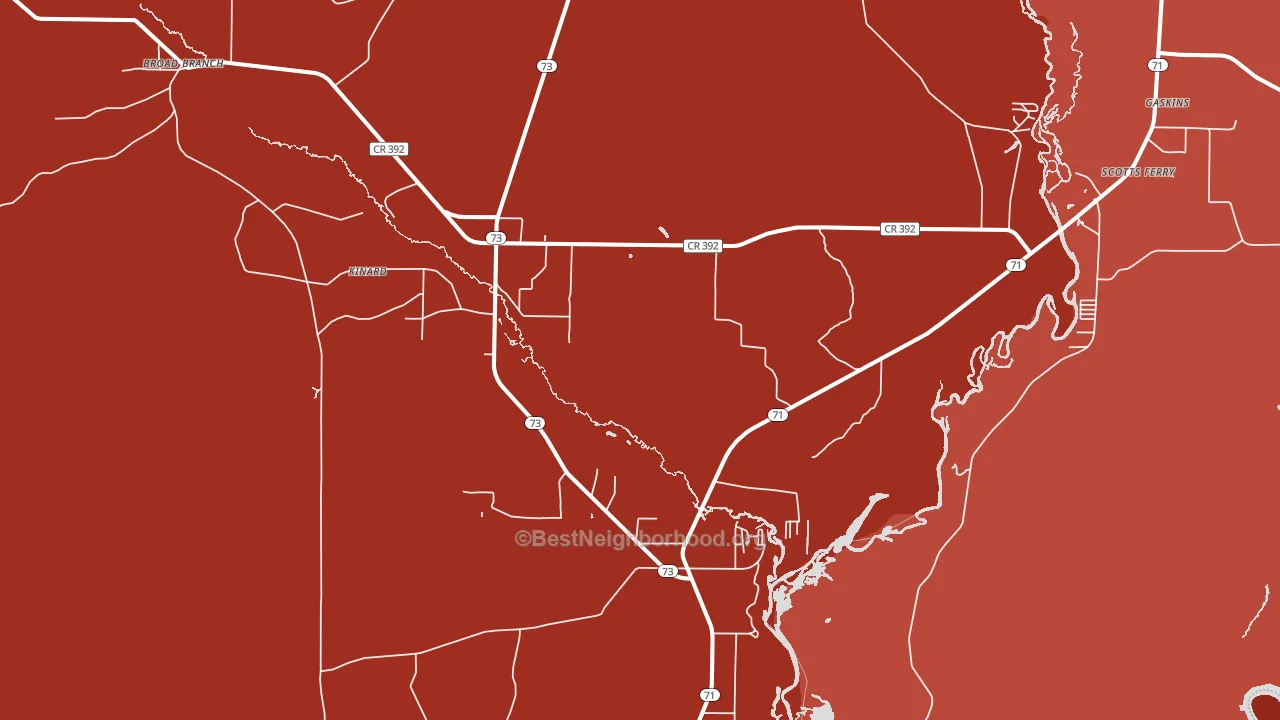 32449, FL block-group political-lean map