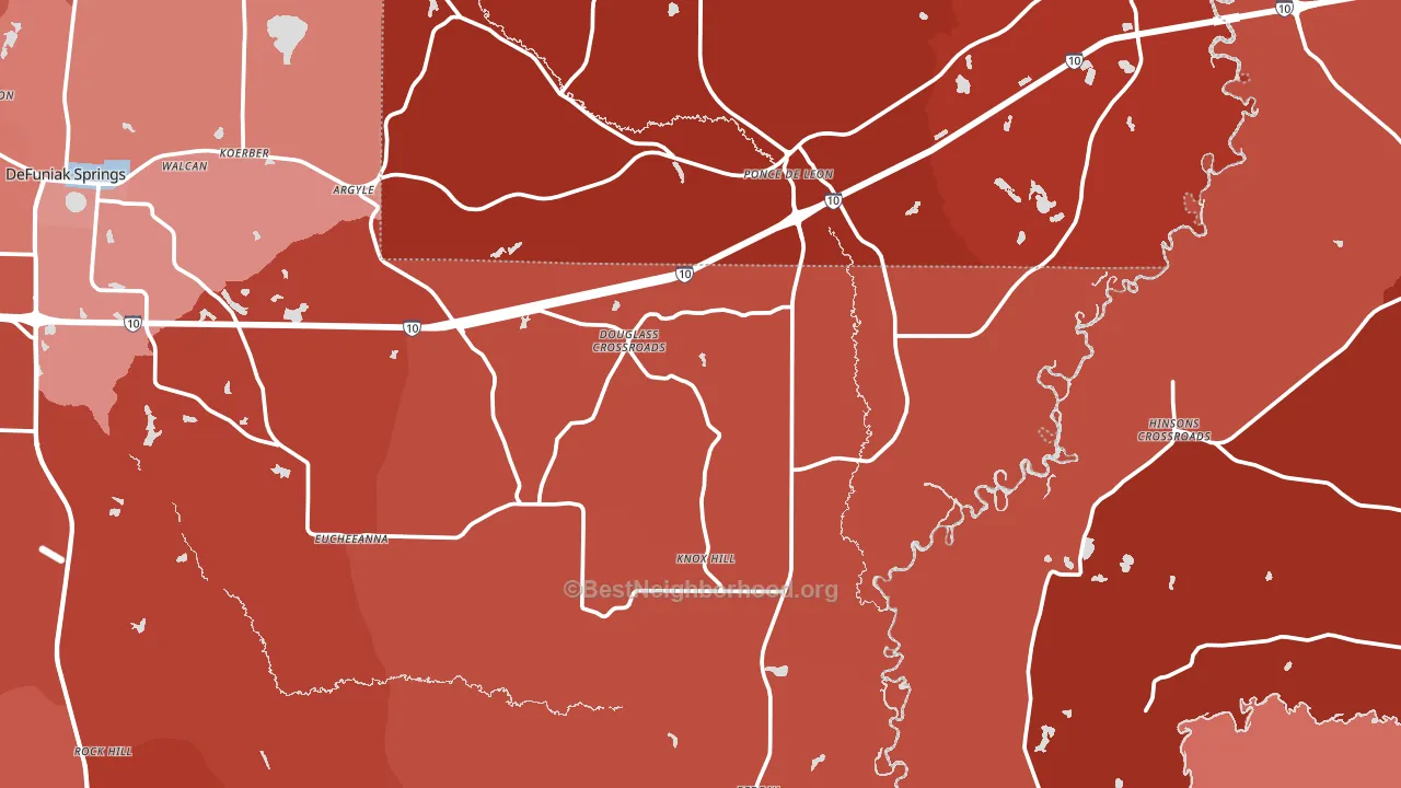 32455, FL block-group political-lean map