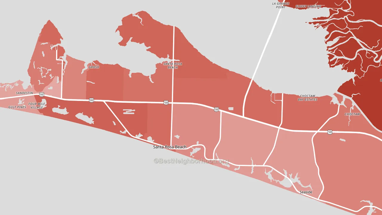 32459, FL block-group political-lean map