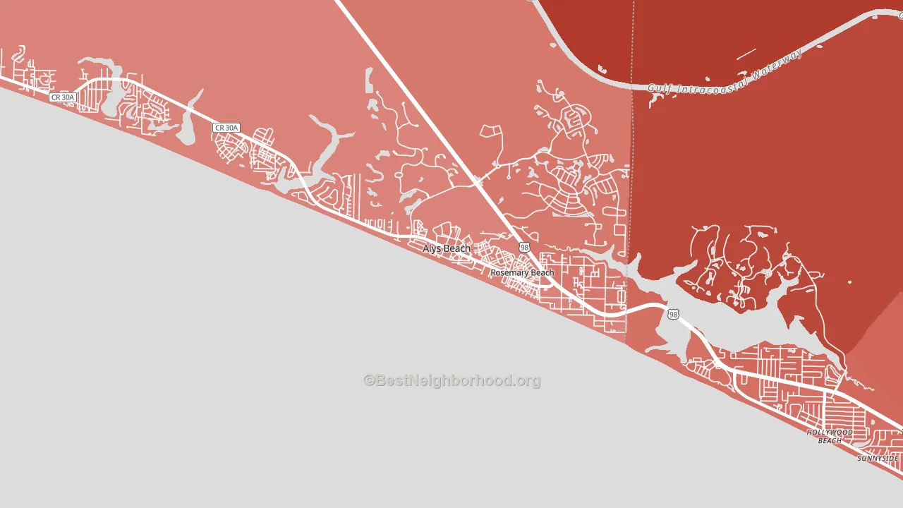 32461, FL block-group political-lean map