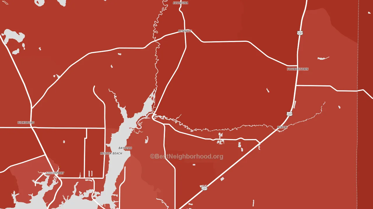 32466, FL block-group political-lean map