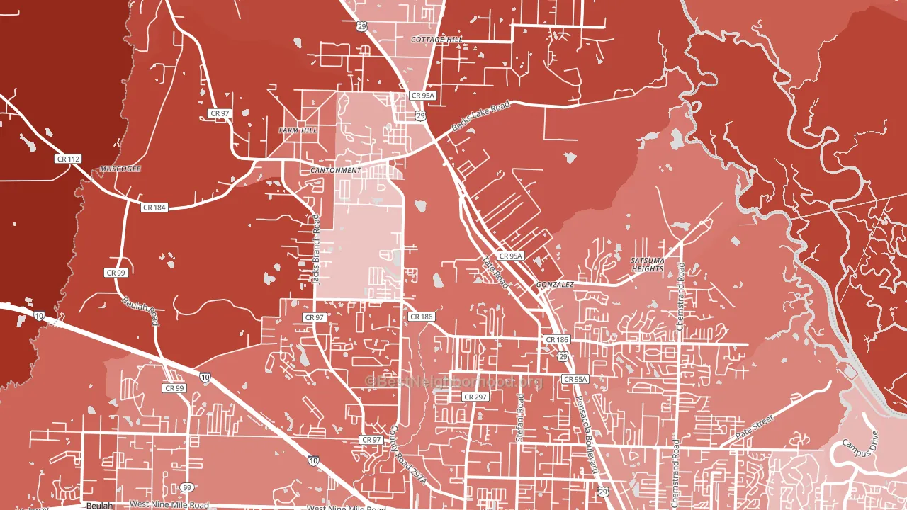 32533, FL block-group political-lean map