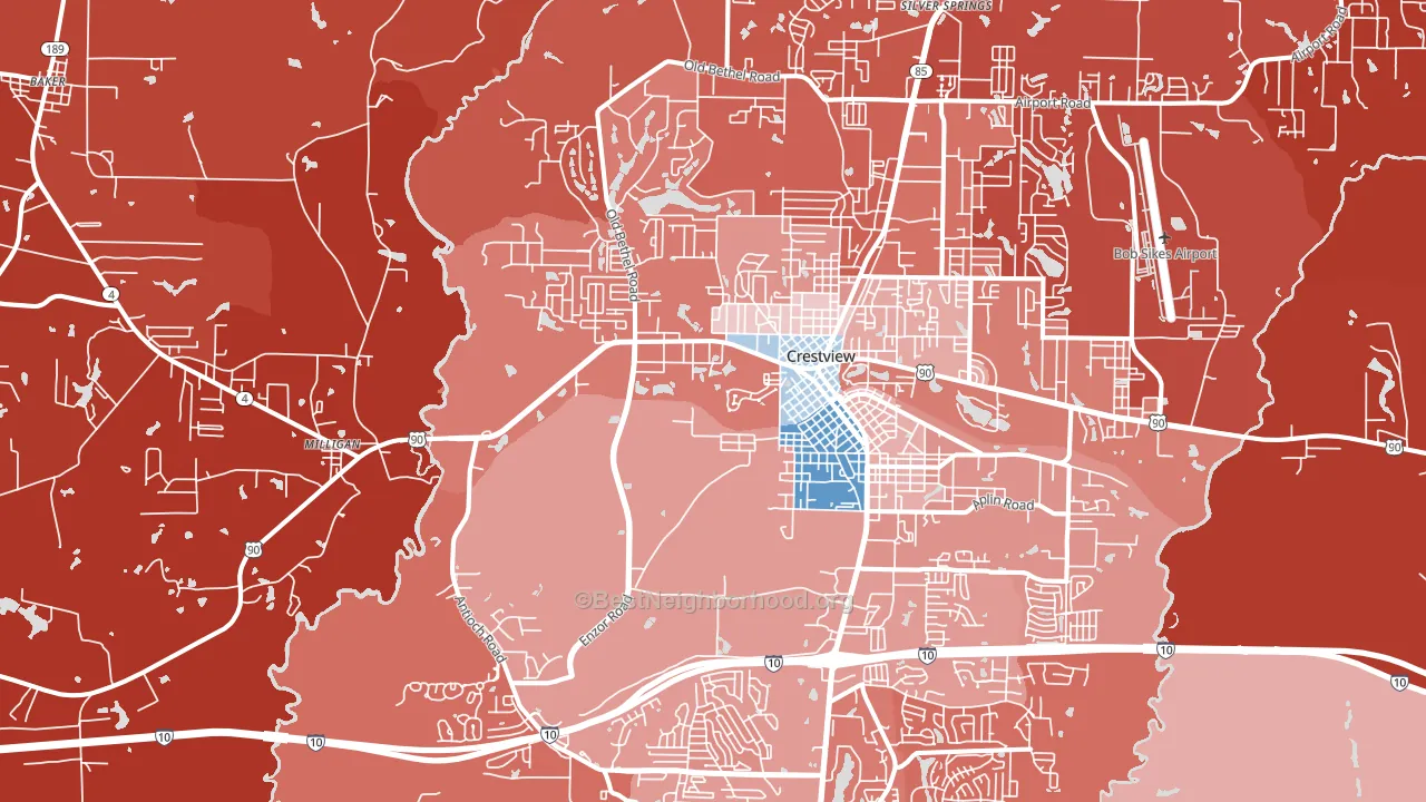 32536, FL block-group political-lean map