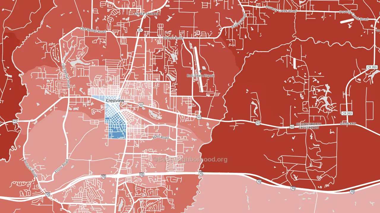 32539, FL block-group political-lean map