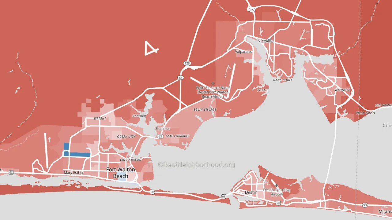 32542, FL block-group political-lean map