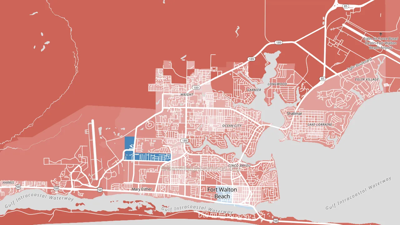 32547, FL block-group political-lean map