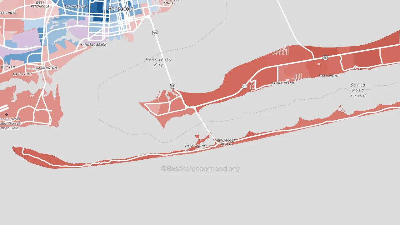 32561, FL block-group political-lean map
