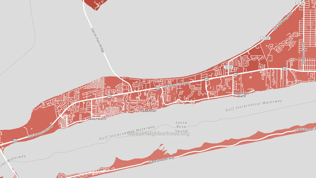 32563, FL block-group political-lean map