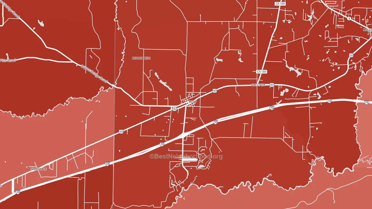 32564, FL block-group political-lean map