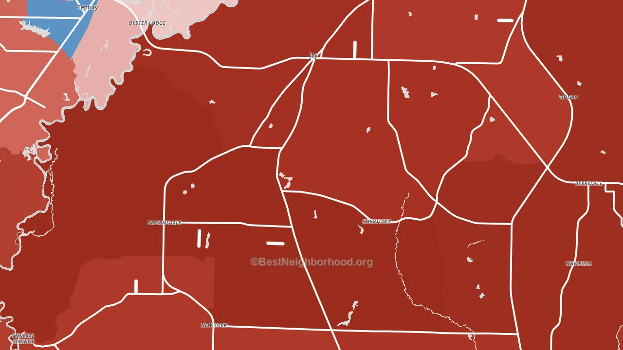 32565, FL block-group political-lean map
