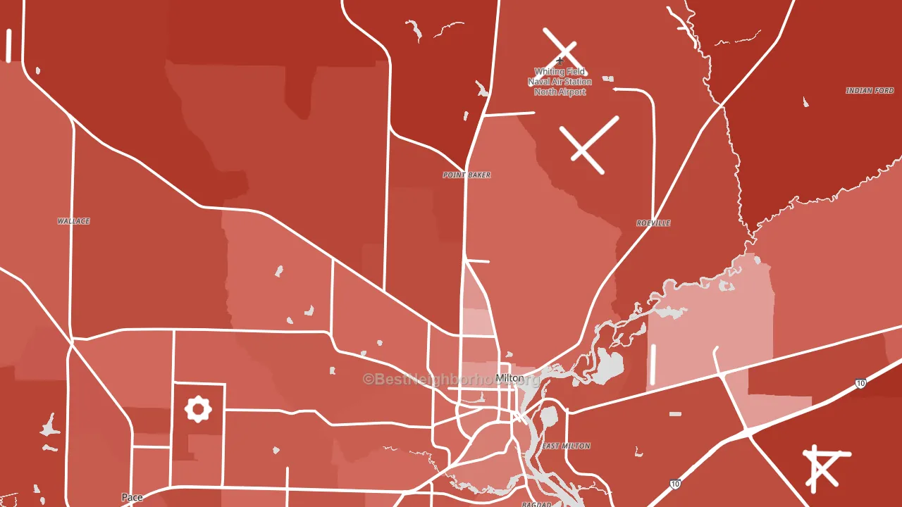 32570, FL block-group political-lean map