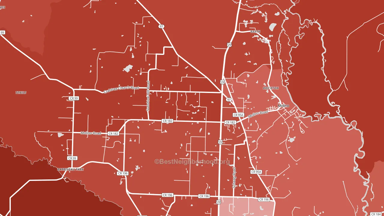 32577, FL block-group political-lean map
