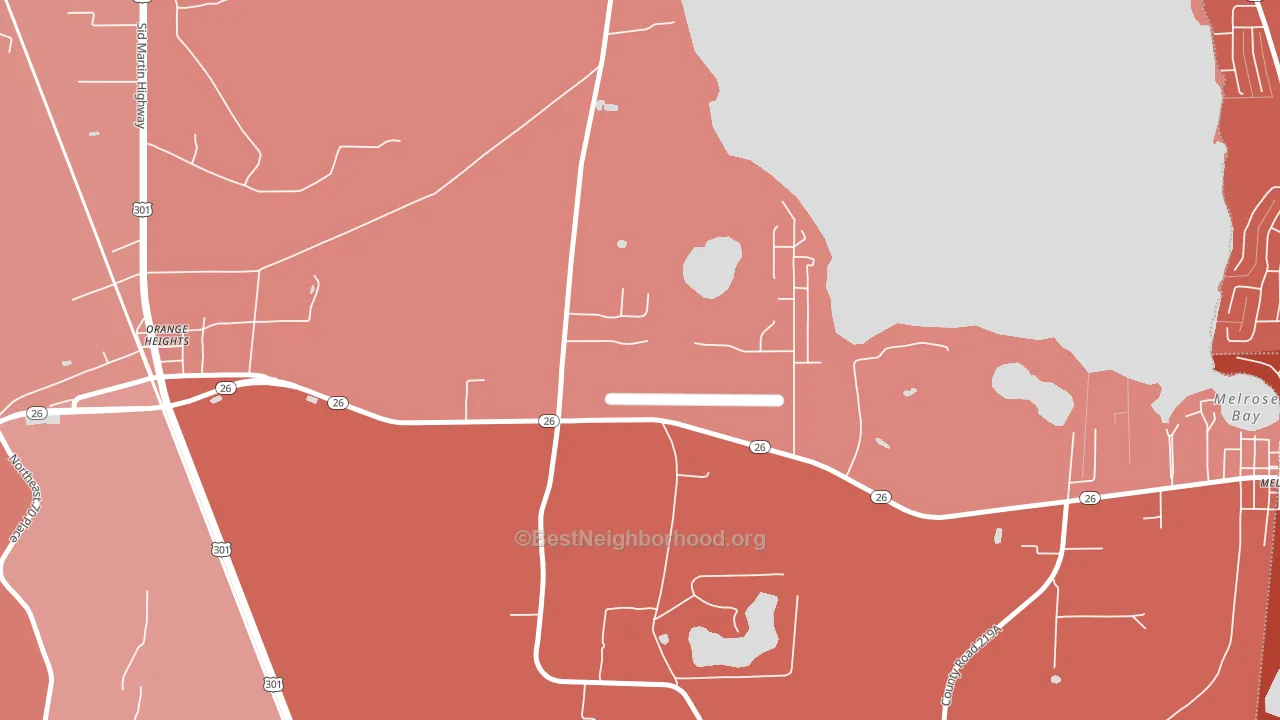 32631, FL block-group political-lean map