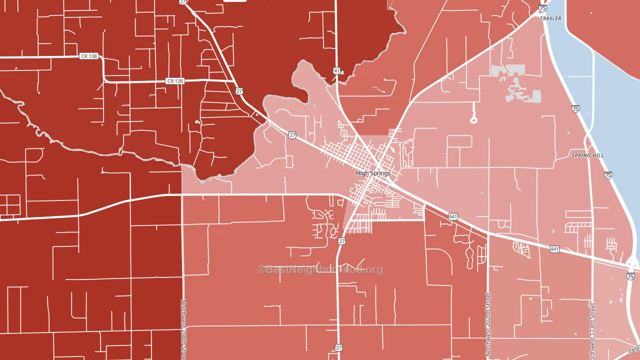 32643, FL block-group political-lean map