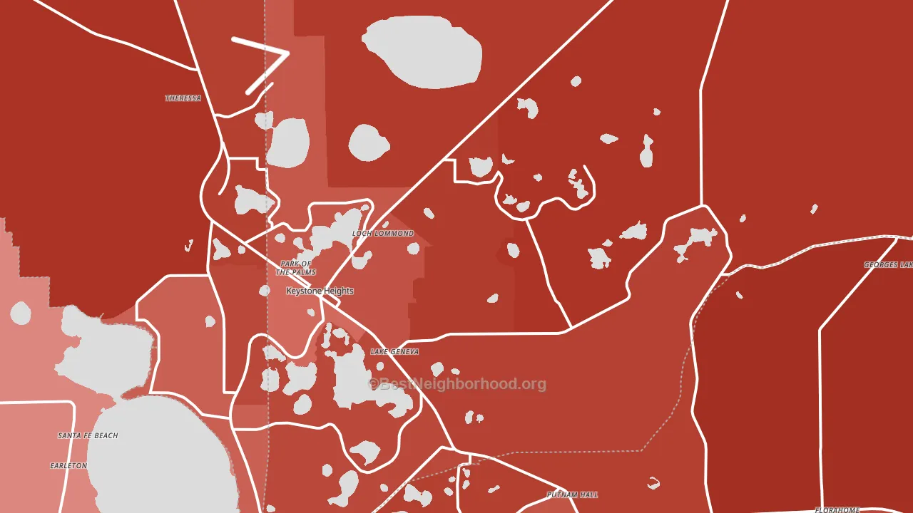 32656, FL block-group political-lean map