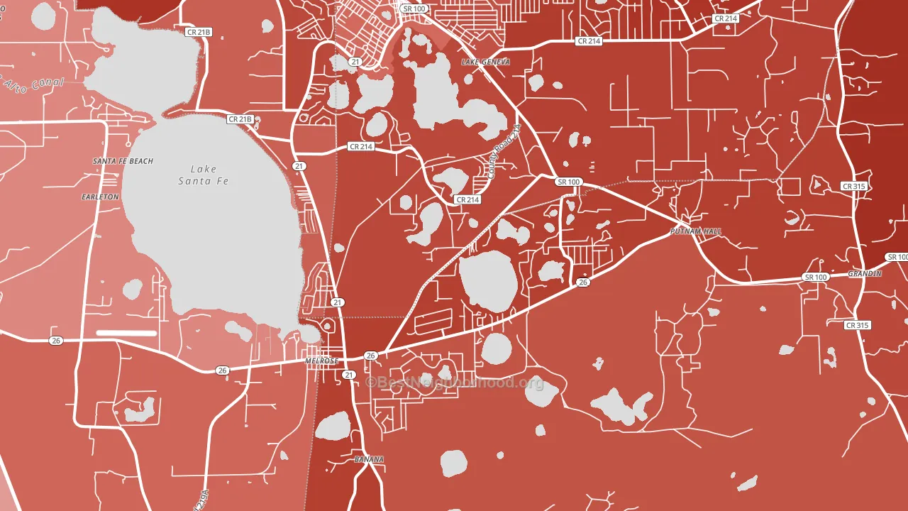 32666, FL block-group political-lean map