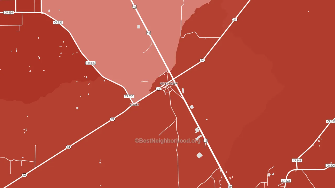 32683, FL block-group political-lean map