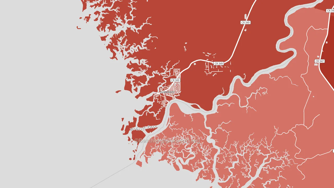 32692, FL block-group political-lean map