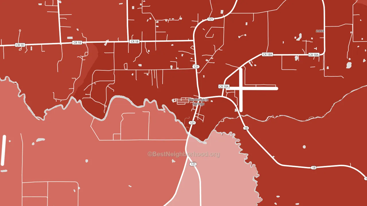 32697, FL block-group political-lean map