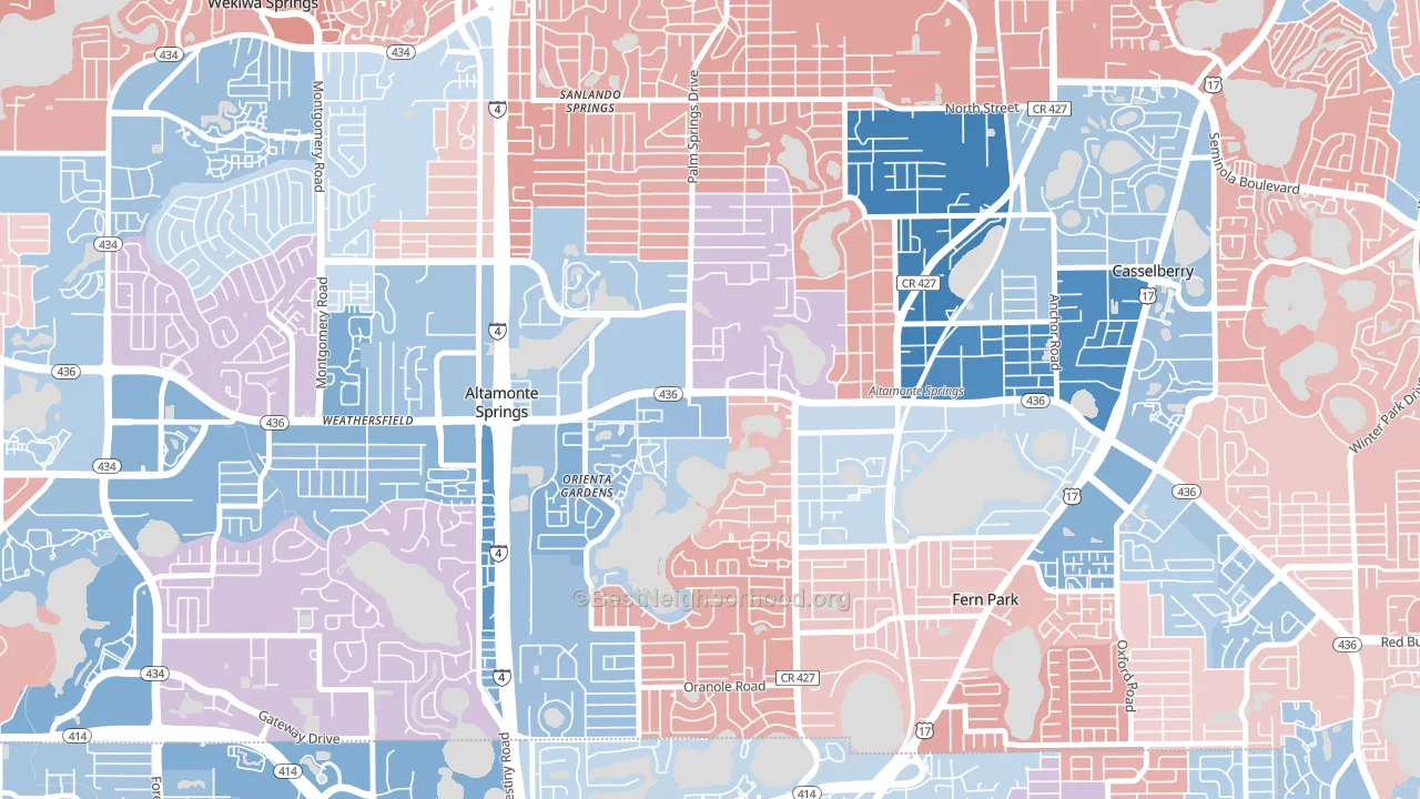 32701, FL block-group political-lean map