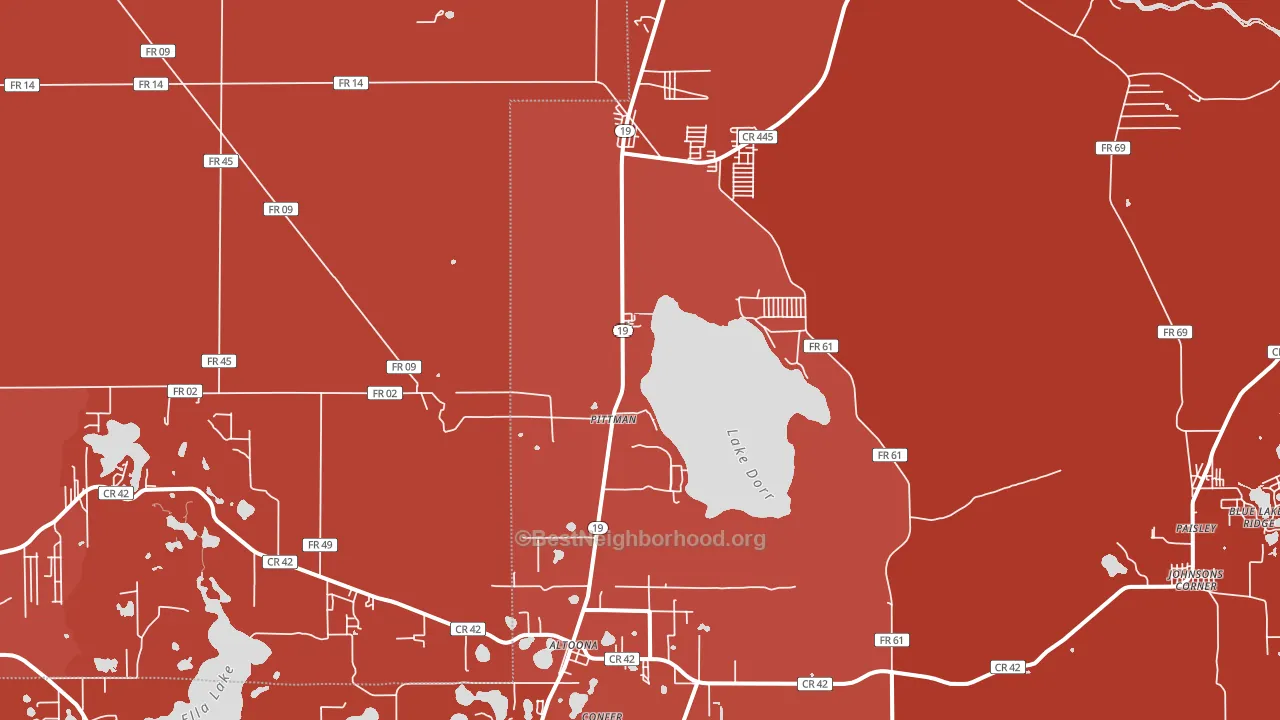32702, FL block-group political-lean map