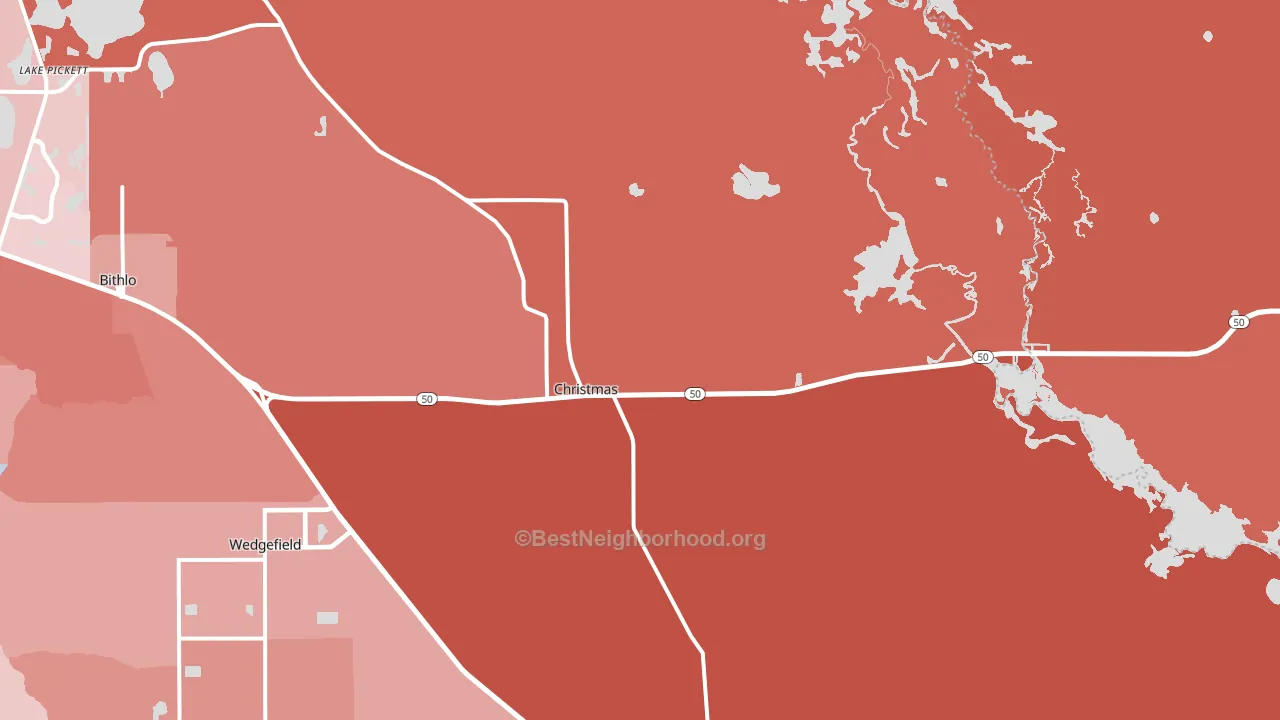 32709, FL block-group political-lean map