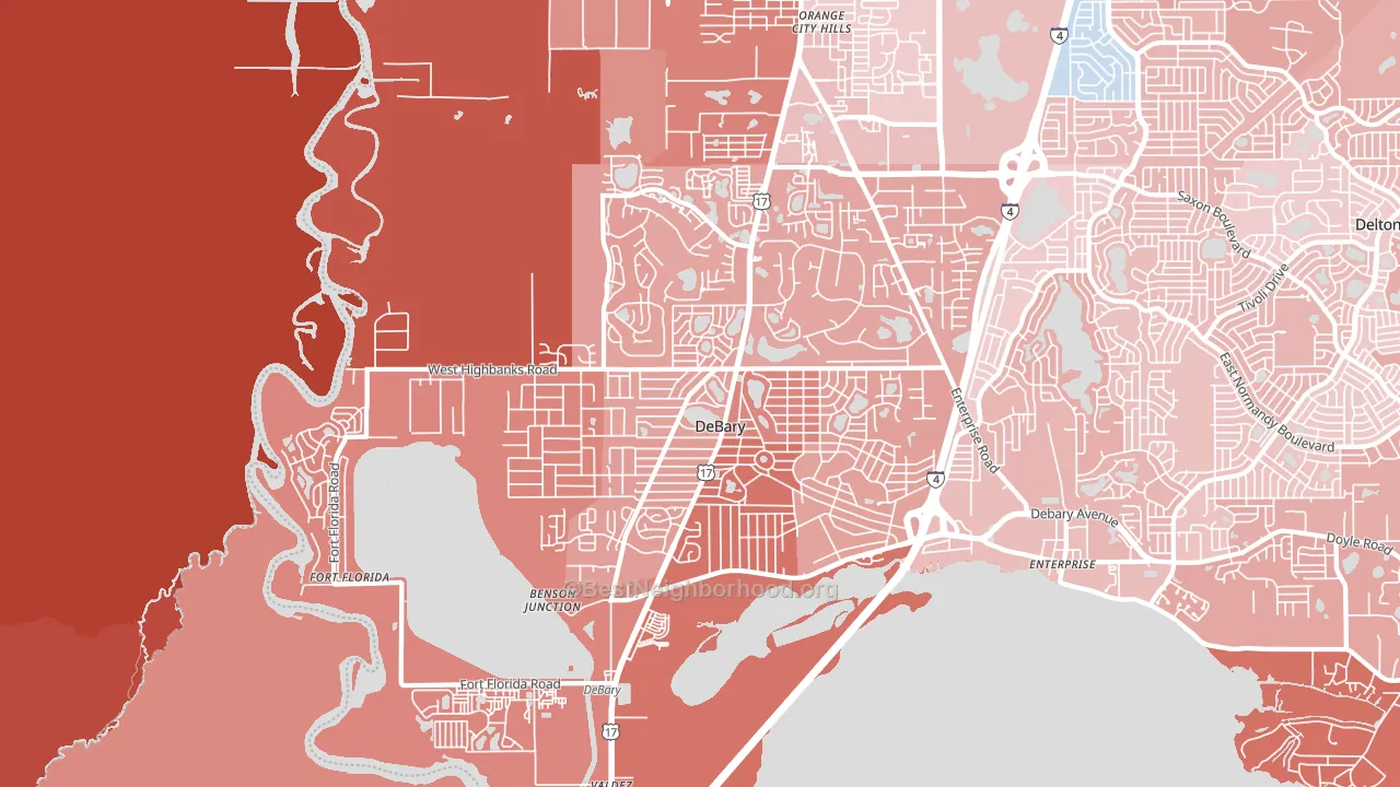 32713, FL block-group political-lean map