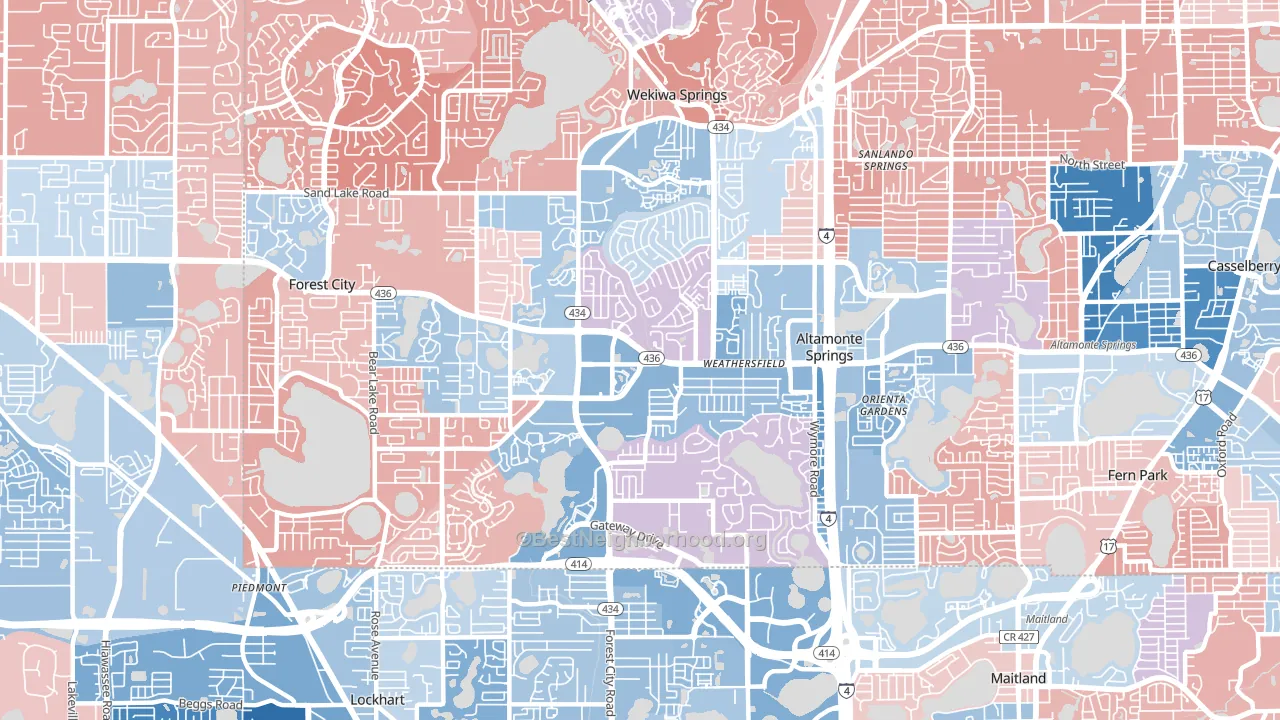 32714, FL block-group political-lean map