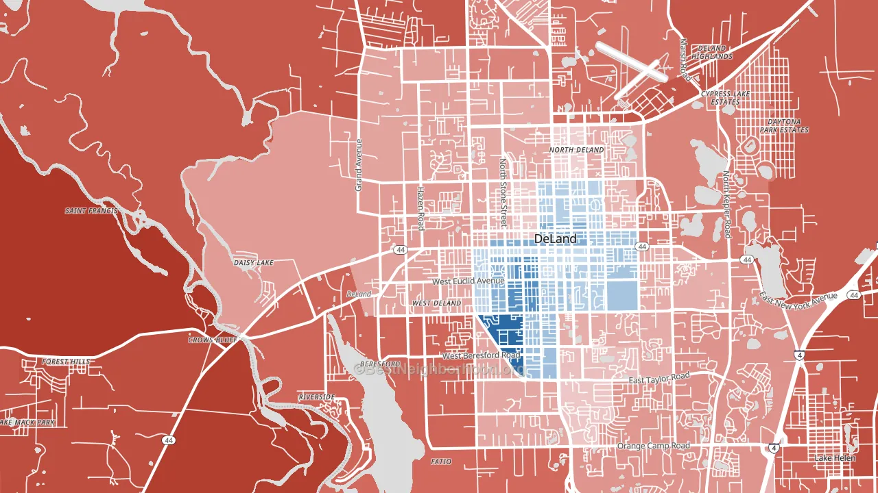 32720, FL block-group political-lean map