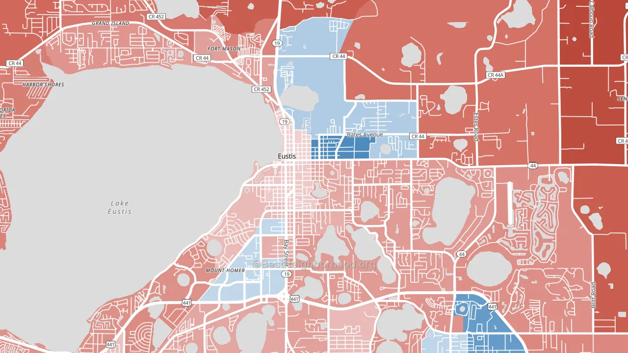 32726, FL block-group political-lean map