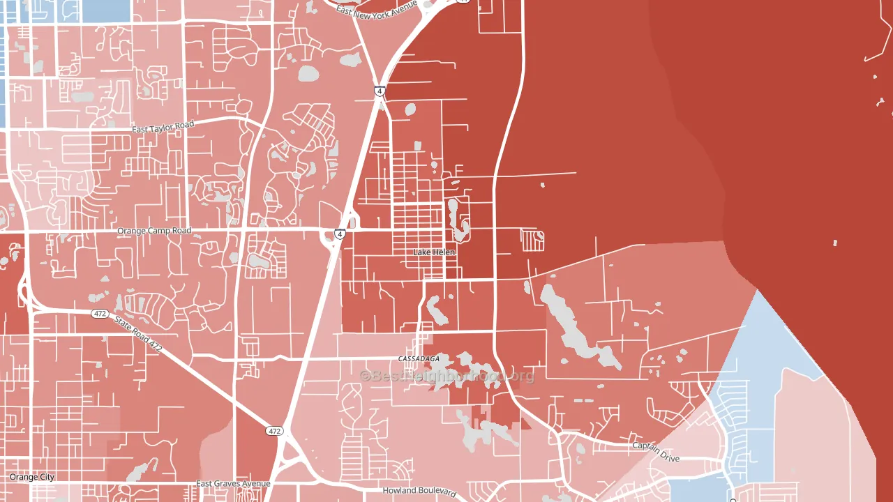 32744, FL block-group political-lean map