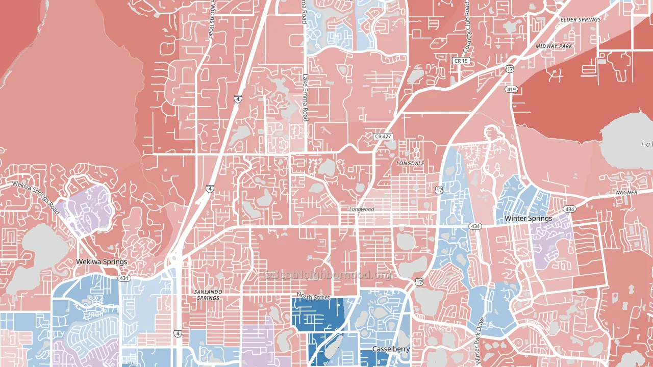 32750, FL block-group political-lean map
