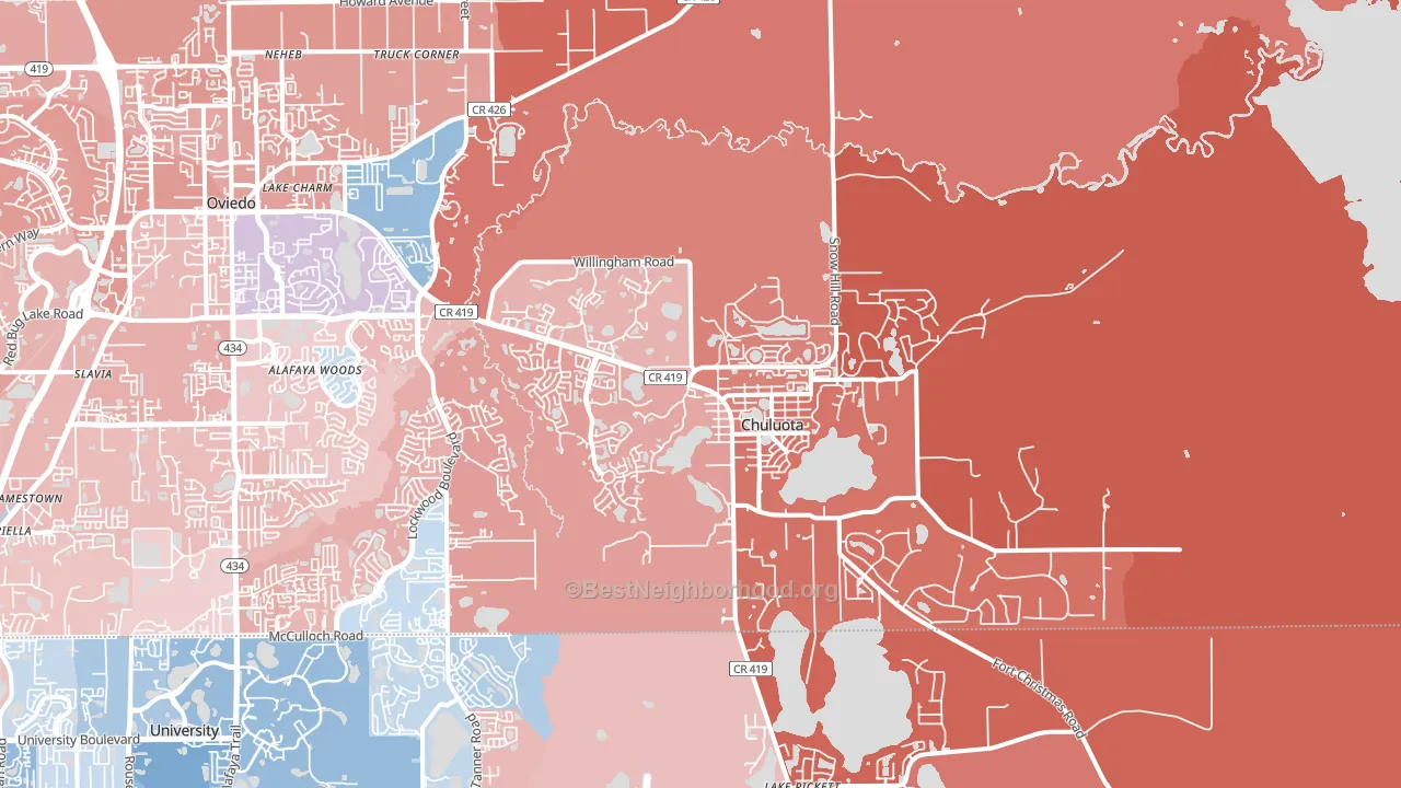 32766, FL block-group political-lean map