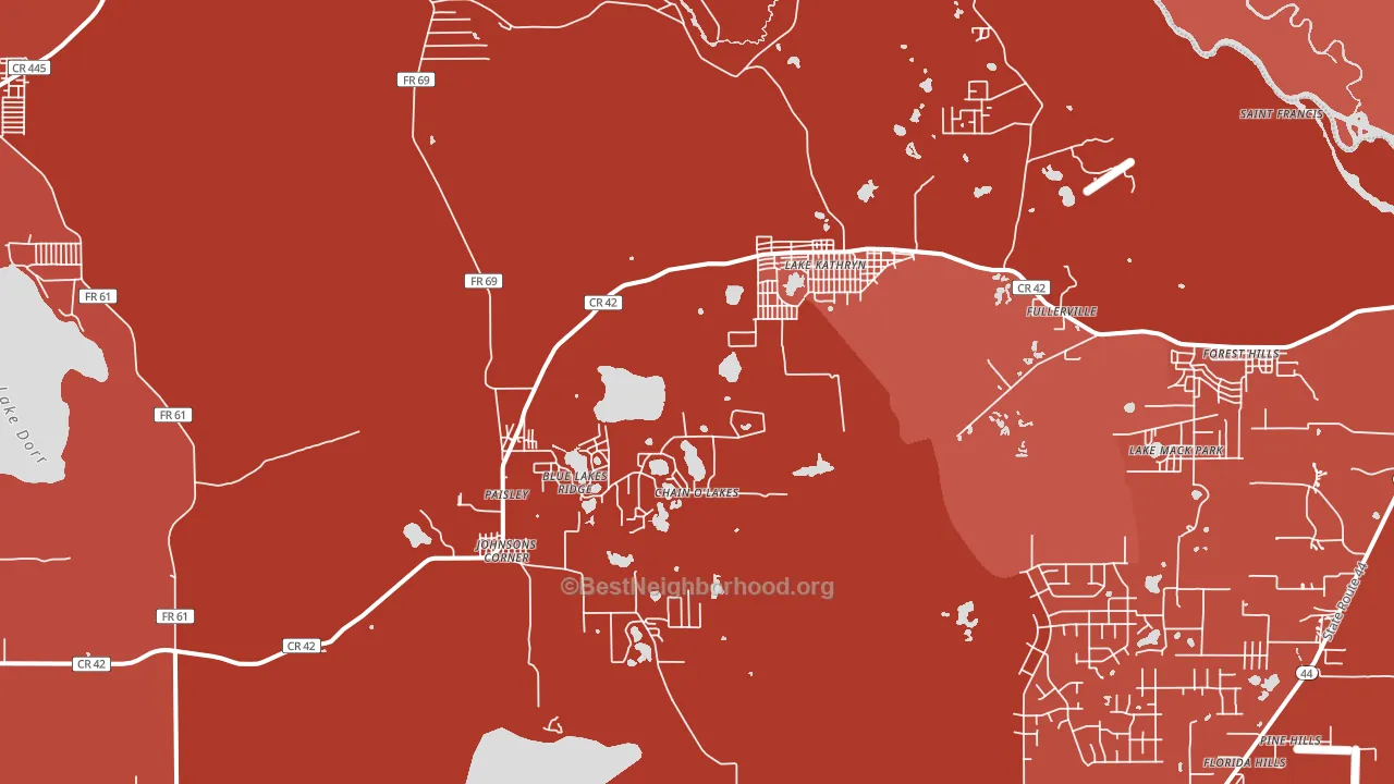 32767, FL block-group political-lean map
