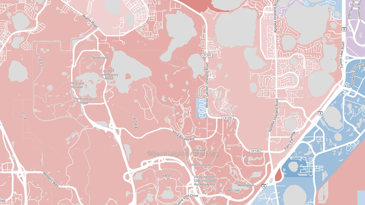 32830, FL block-group political-lean map