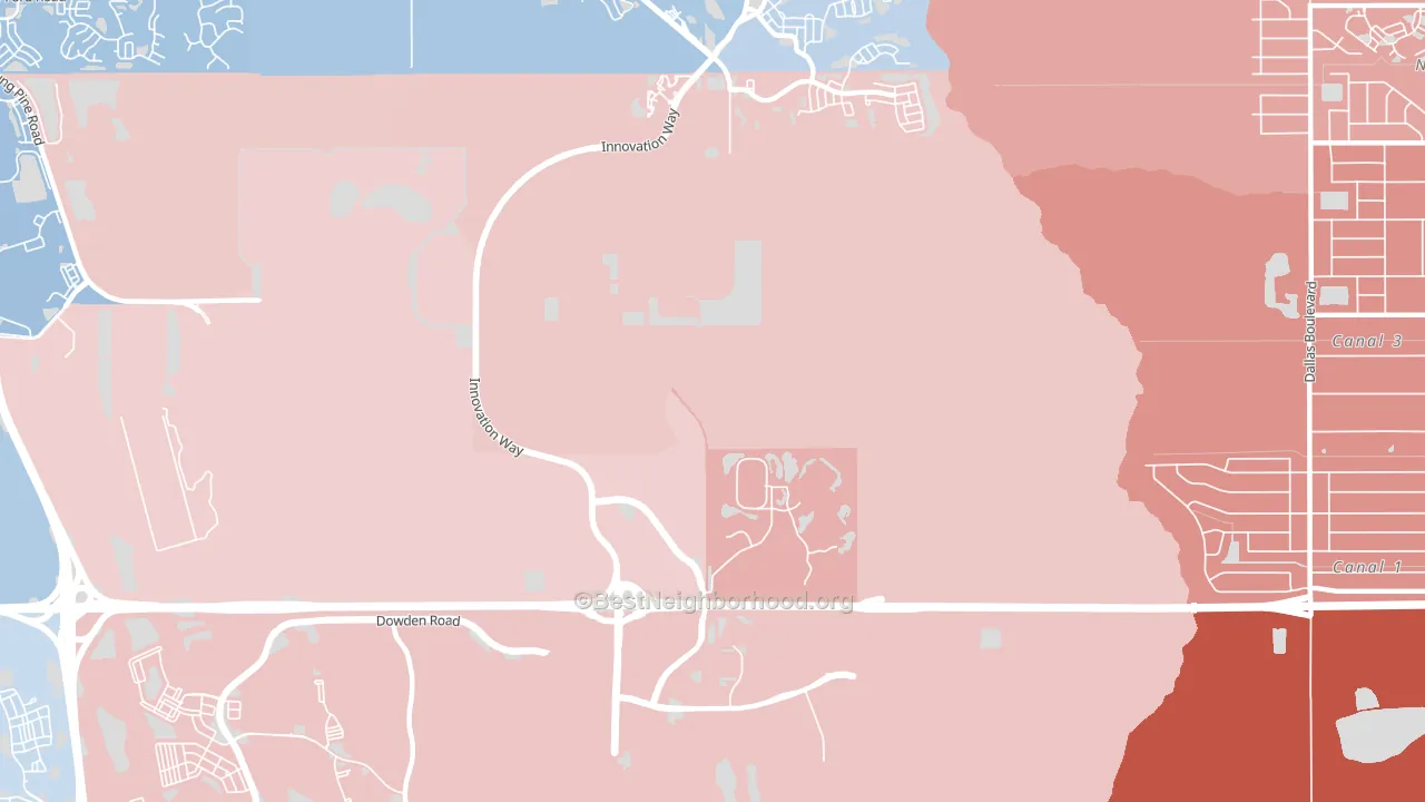 32831, FL block-group political-lean map