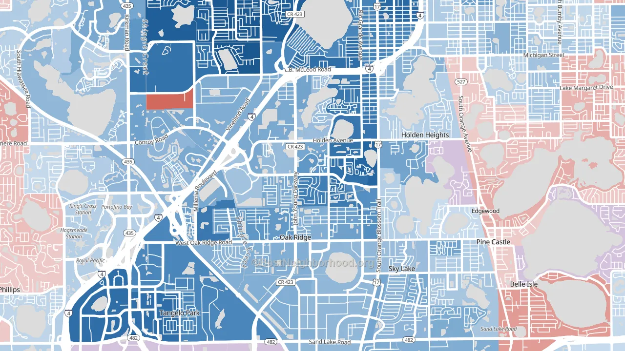 32839, FL block-group political-lean map