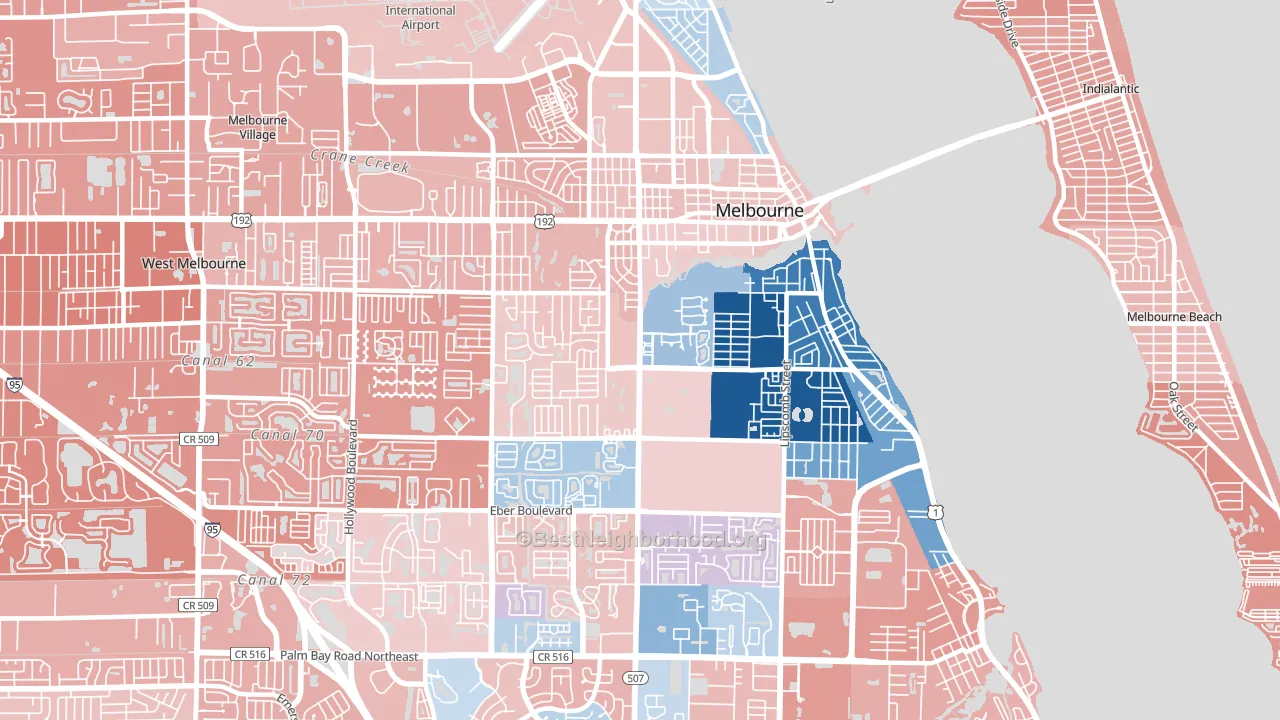 32901, FL block-group political-lean map