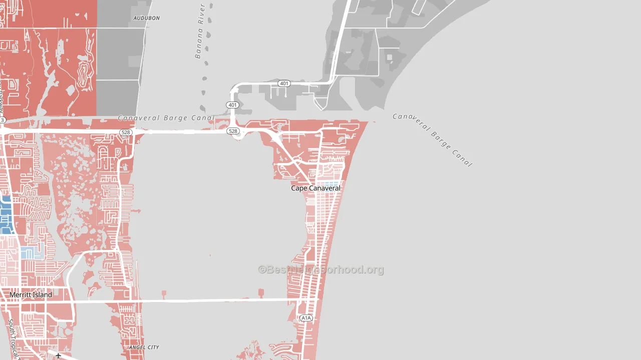 32920, FL block-group political-lean map