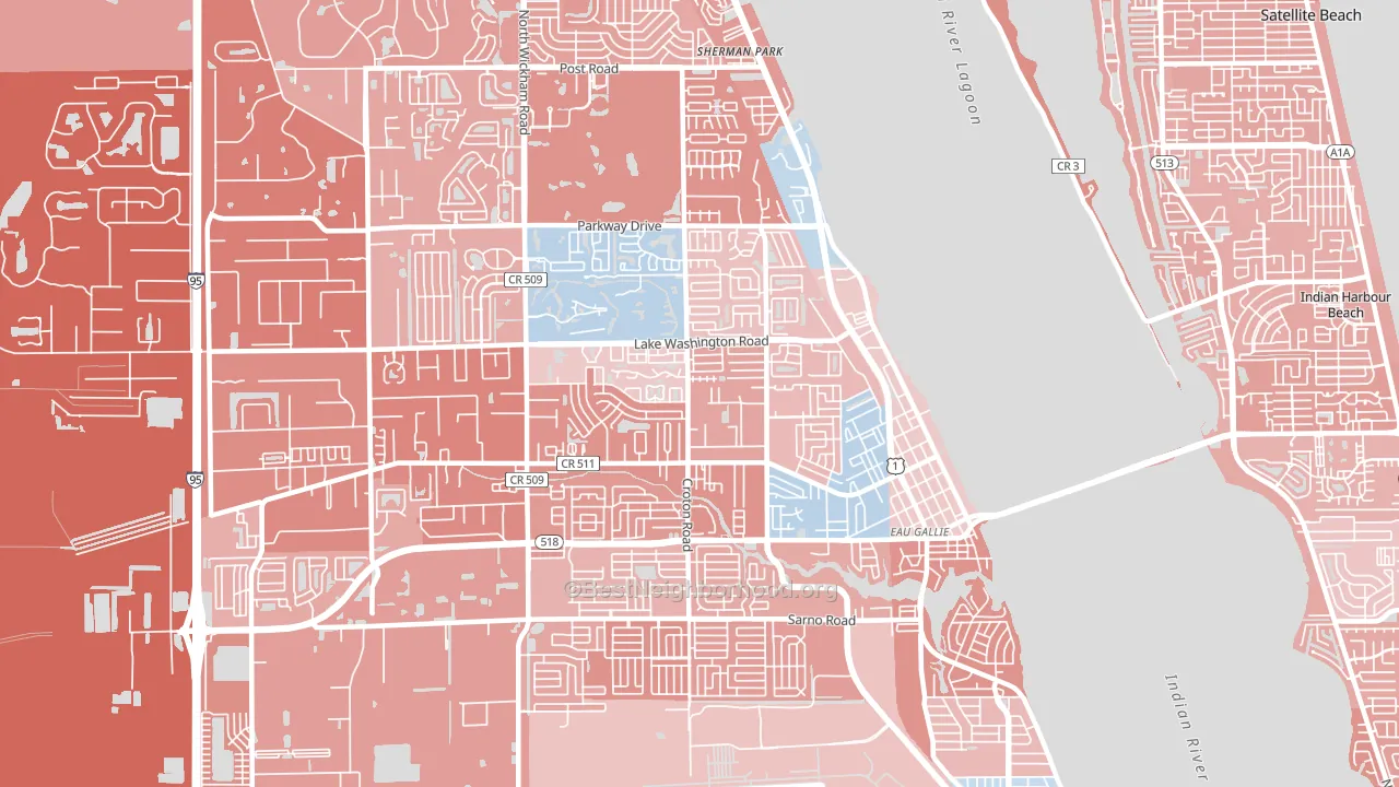 32935, FL block-group political-lean map