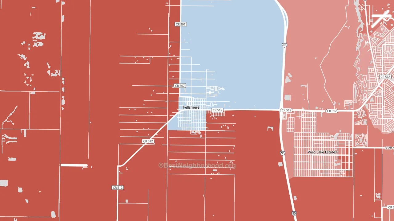 32948, FL block-group political-lean map